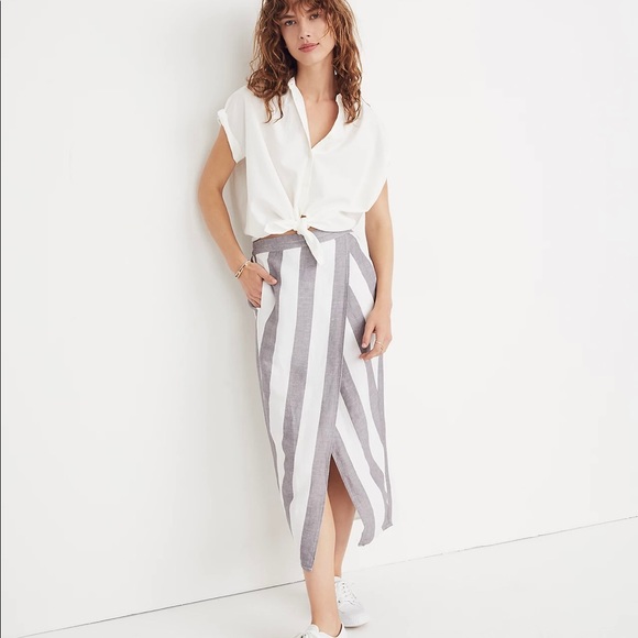 MADEWELL Striped Overlay Skirt - Picture 2 of 11